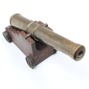 Old Solid Brass Cannon Ornament