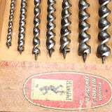 Old Boxed Twist Auger Drill Bits Set
