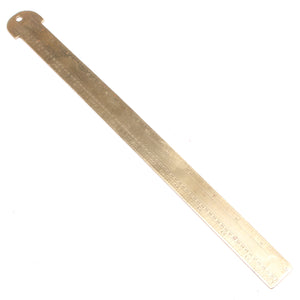 Old Brass Rule - 12" & PTS Measurements