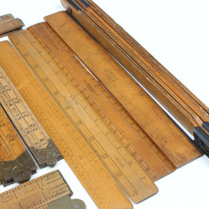 15x Old Measuring Rules (Boxwood) (Display/Prop)