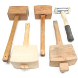 5x Old Mallets / Carpenters Mallets