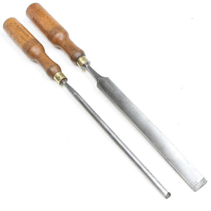 2x Hildick Paring Gouges - 1/4", 3/4" (Beech)