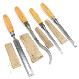 4x Old Sash Mortice, Swan-Neck & Paring Chisels (Ash, Boxwood)