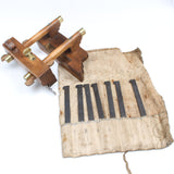 Old Nurse Wooden Plough Plane + 7 Cutters (Beech)