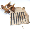 Old Nurse Wooden Plough Plane + 7 Cutters (Beech)