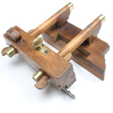 Old Nurse Wooden Plough Plane + 7 Cutters (Beech)