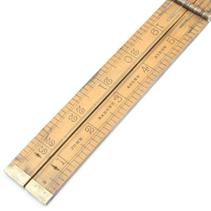 Old John Rabone Wooden Folding Rule (Boxwood)