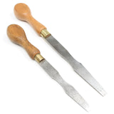 2x Old Clay (Sheffield) Turnscrew Screwdrivers - 6" - 8" (Beech)
