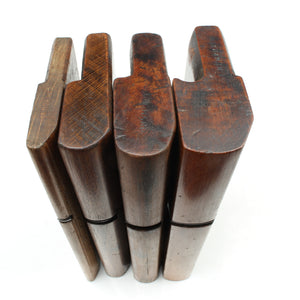 4x Old Wooden Round Planes (Beech)