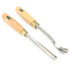 2x Ashley Iles Carving Tools - Sweep 11 & 30 (Beech)