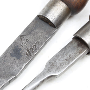 4x Old Wooden Handled Screwdrivers / Turnscrews (Beech)