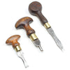 3x Old Wooden Handled Small Screwdrivers (Beech)