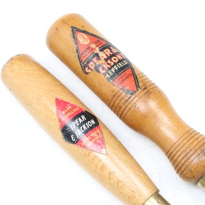 2x Old Spear & Jackson Firmer Chisels - 5/8", 1 1/4" (Beech)