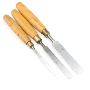 3x Old Marples Bevel Edge Chisels - 1/4", 1/2", 3/4" (Boxwood)