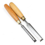 2x Old Marples Bevel Edge Chisels - 1/2", 3/4" (Boxwood)