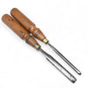 2x Ward Outcannel Firmer Gouges - 1/4", 1/2" (Beech)