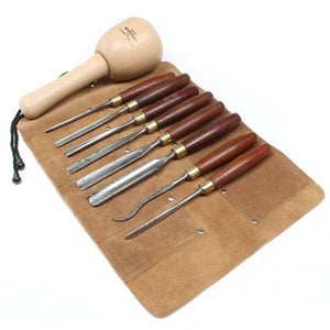 Marples Wood Carving Tools Set (Mahogany)