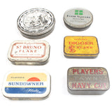 6x Old Small Tobacco Tins