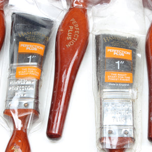 SOLD - 8x Old Hamilton Perfection Plus Natural Bristles Paint-Brushes - 3/4" - 3"