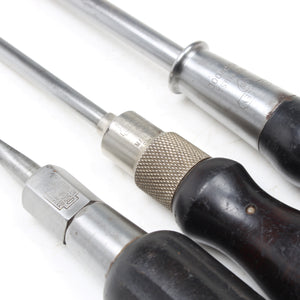 3x Old Stanley Screwdrivers - 1 1/2" - 10" (Beech)