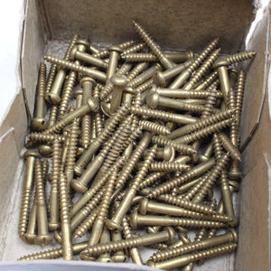 105x Foxford Round Head Brass Screws – 1 1/4” x 6