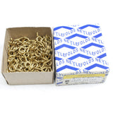 Brass Escutcheon Pins 1/2" & Brass Plated Hook Eyes 3/4"