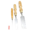 3x Old Woodwork Chisels - 1/8", 1", 1 1/2" (Ash)