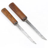 2x Old Ward & Iohn Green Mortice Chisels - 1/8", 5mm (Beech)