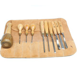 Wood Carving Tools Set with Mallet - ENGLAND, WALES, SCOTLAND ONLY