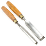 2x Old Incannel Gouges - 1/2", 1" (Beech)