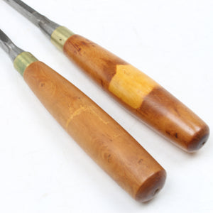 2x Old Sash Mortice Chisels – 3/16", 1/4" (Boxwood)