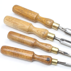 4x Old Marples Firmer Gouges / Chisel (Ash)