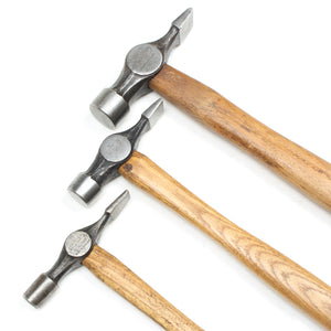 3x Old Stanley Cross-Pein Hammers - 3 1/2oz, 6oz, 10oz (Hickory)