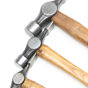 3x Old Stanley Cross-Pein Hammers - 3 1/2oz, 6oz, 10oz (Hickory)