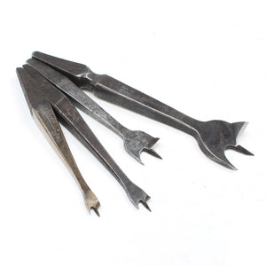 4x Old Drill Bits - 1/4" - 1 1/8"