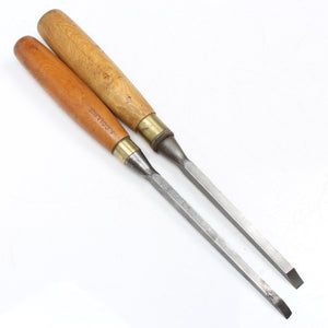 2x Old Marples Sash Mortice Chisels – 6mm, 8mm (Boxwood)