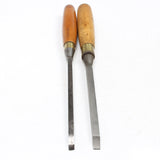 2x Old Marples Sash Mortice Chisels – 6mm, 8mm (Boxwood)