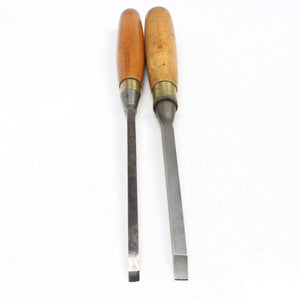 2x Old Marples Sash Mortice Chisels – 6mm, 8mm (Boxwood)