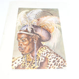 Old Joy Adamson Print Of African Tribes Person