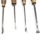 4x "Prize Medals" Herring (London) Wood-Carving Tools (Beech) - OldTools.co.uk