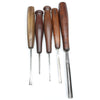 5x Old Wood-Carving Tools (Beech, Mahogany) - OldTools.co.uk