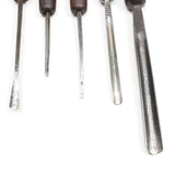 5x Old Wood-Carving Tools (Beech, Mahogany) - OldTools.co.uk