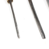 3x Old Wood-Carving Tools (Beech) - OldTools.co.uk