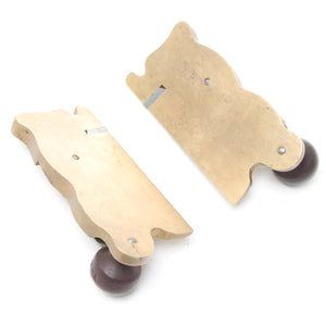 2x Old Brass Side Rabbet Planes