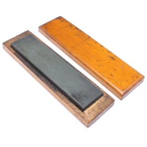 3x Boxed Oilstone Sharpening Stones (Beech, Mahogany)