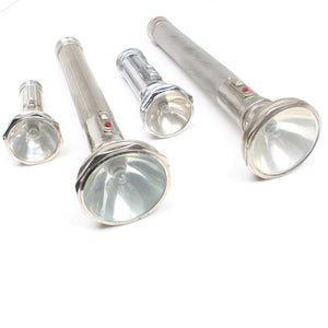 4x Old Torches / Flashlights (Display) - OldTools.co.uk