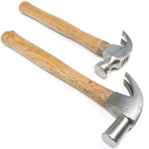 2x Old Claw Hammers (Ash, Hickory)