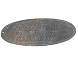 Vintage Brass Sign / Plaque - Trespassers Will Be Prosecuted - OldTools.co.uk