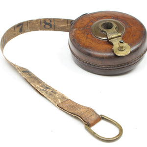 Early James Tree & Co Leather Tape Measure - 30ft