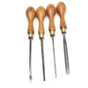 4x Old Addis Carving Tools Set (Beech) - OldTools.co.uk